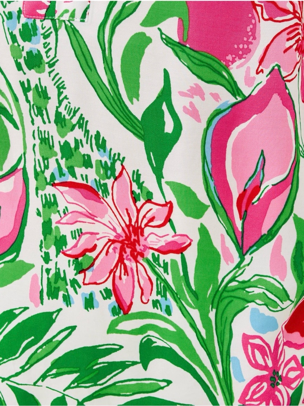 Lilly Pulitzer Pink & Green Glowing Gardens pajama set - Picture 3 of 3